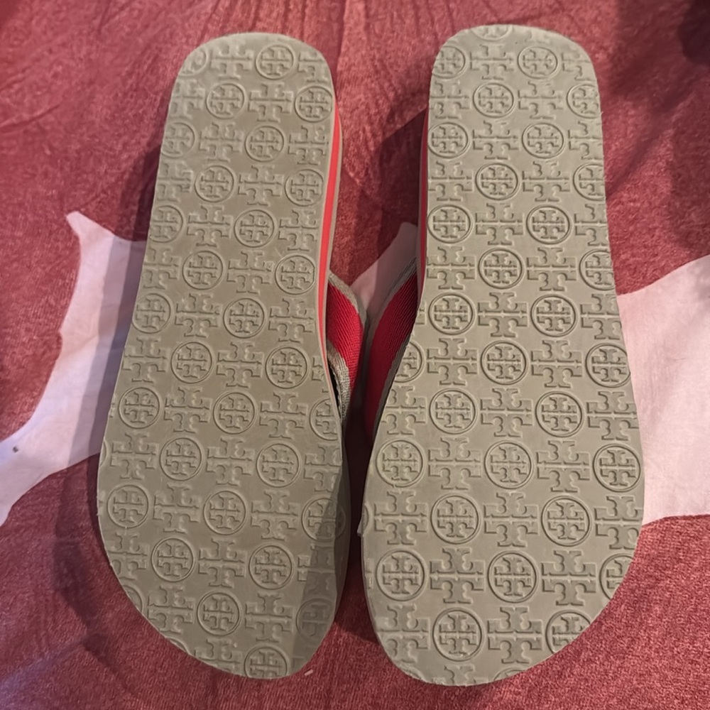 Tory Burch Red and Beige Women's Sandals - Picture 4 of 6